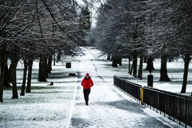 Snowfall is expected to fall in northern parts of the UK on Sunday (Photo: Getty Images)