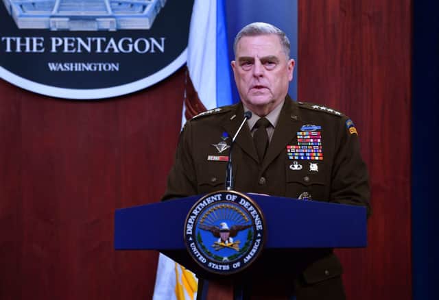 Chairman of the US Joint Chiefs of Staff General Mark Milley said a Russia-Ukraine conflict would be ‘horrific’ (image: AFP/Getty Images)