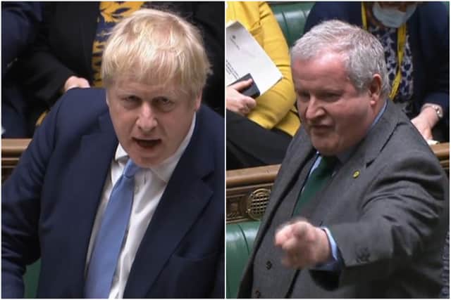 Ian Blackford was asked to withdraw from the House during heated scenes in the Commons.