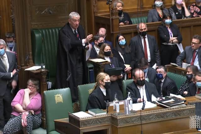 Speaker of the House of Commons Sir Lindsay Hoyle asks SNP Westminster leader Ian Blackford to retract a statement as he responded to a statement by Prime Minister Boris Johnson to MPs in the House of Commons on the Sue Gray report.