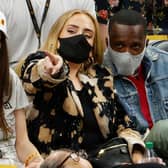 Adele and Rich Paul during the first half in Game Five of the NBA Finals between the Milwaukee Bucks and the Phoenix Suns (Photo: Christian Petersen/Getty Images)