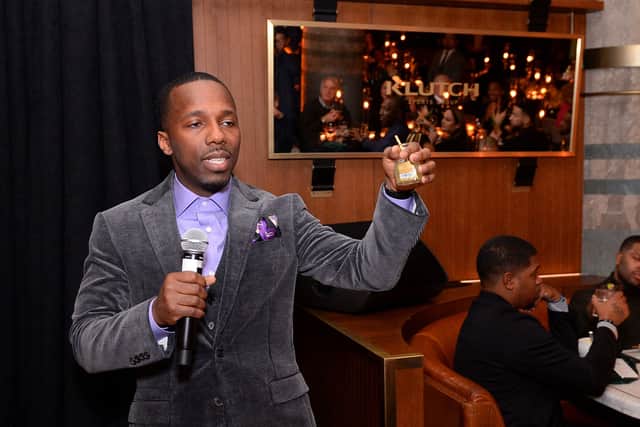Rich Paul giving a toast during the Klutch Sports Group All-Star Dinner (Photo: Daniel Boczarski/Getty Images for PATRÃN Tequila)