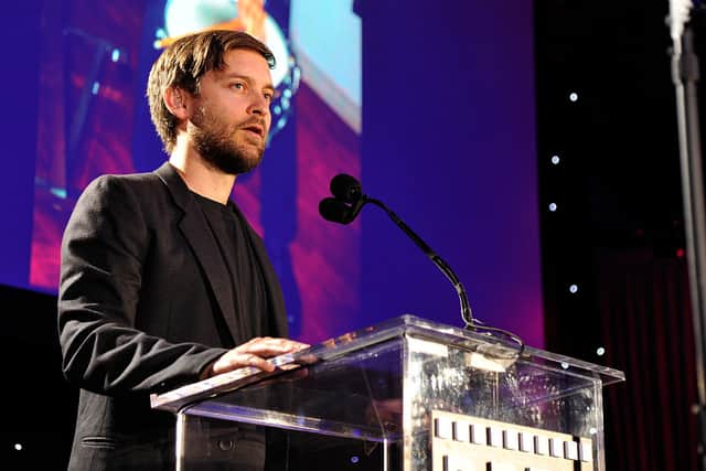 Tobey Maguire onstage during the 4th Annual Reel Stories, Real Lives (Photo: John Sciulli/Getty Images for Motion Picture & Television Fund)