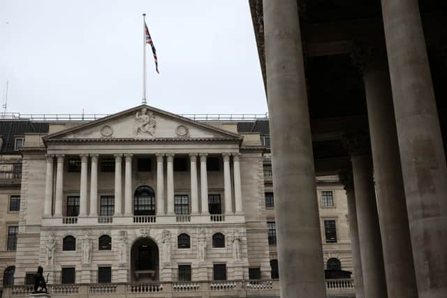 The Bank of England announced an increase in interest rates.