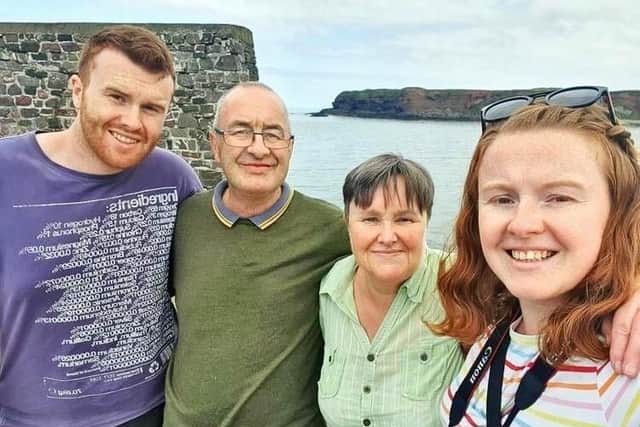 Douglas Findlay with his family, daughter Laura, wife Catherine and son Euan.