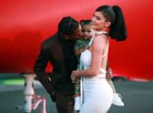 Travis Scott, Stormi Webster, and Kylie Jenner attend the premiere of Netflix’s Travis Scott: Look Mom I Can Fly (Photo: Rich Fury/Getty Images)
