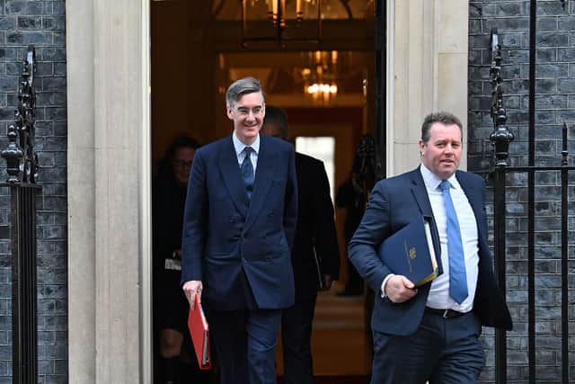 Jacob Rees-Mogg and Mark Spencer are among those who have been given new roles amid a mini cabinet reshuffle. (Credit: Getty)