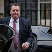 Chief Whip Mark Spencer arrives at Downing Street on February 8. (image: by Rob Pinney/Getty)