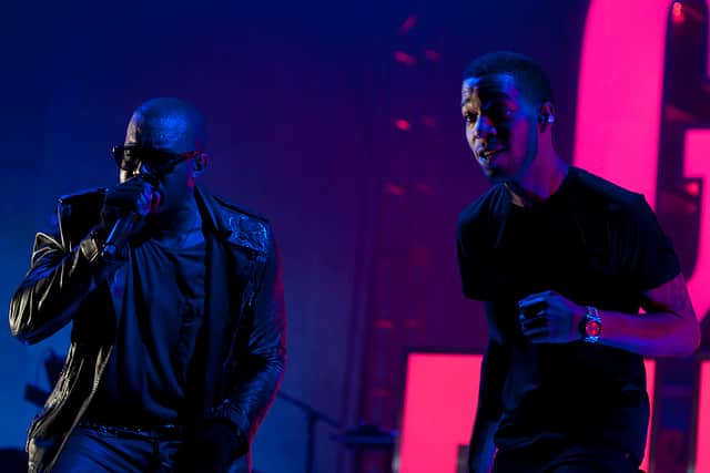 Kanye West and Kid Cudi performing together during VEVO Presents: G.O.O.D. Music (Photo: Daniel Boczarski/Getty Images for VEVO)