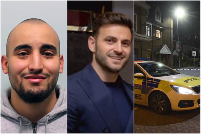  Anis Hemissi, 24, (left) from Sweden, who has been found guilty of murder of  Flamur Beqiri (centre), the brother of reality TV star Misse Beqiri.