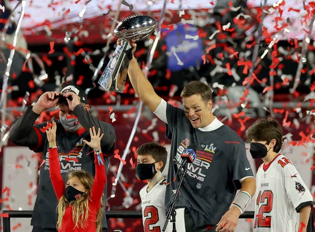 <p>Brady is a 7-time Super Bowl winner and 5-time Super Bowl MVP</p>