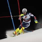 Dave Ryding of Team Great Britain in action during the Audi FIS Alpine Ski World Cup Men’s Slalom on January 25, 2022.