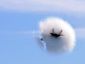 A sonic boom caught on camera