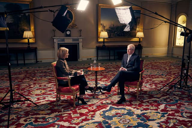 The Duke of York speaking about his links to Jeffrey Epstein in an interview with BBC Newsnight’s Emily Maitlis.