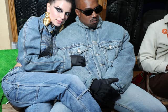 Julia Fox and Kanye West at the Kenzo Fall/Winter 2022/2023 show (Photo: Victor Boyko/Getty Images For Kenzo)