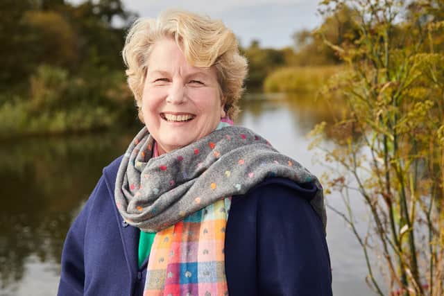 TV presenter Sandi Toksvig returns for series two of Extraordinary Escapes. (Credit: Channel 4)