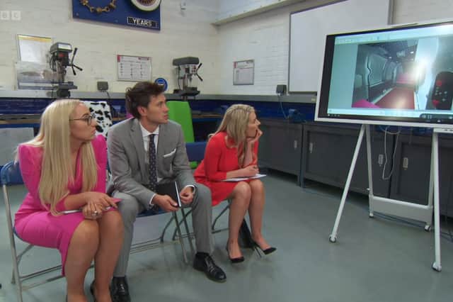 The Apprentice candidates had to design a sustainable vehicle (Photo: BBC)