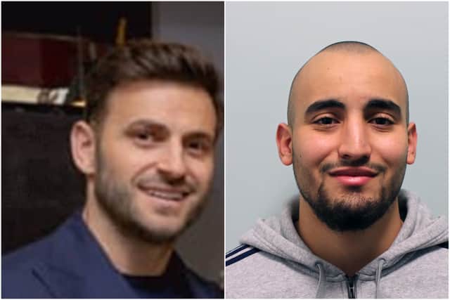 Flamur Beqiri, 36,(left) was shot dead on the doorstep of his home by hitman Anis Hemissi (right).
