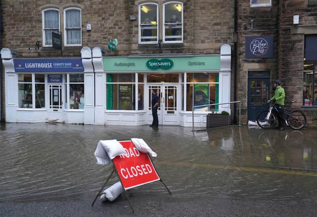 A number of roads have been closed as a result of Storm Franklin (Photo: PA) 