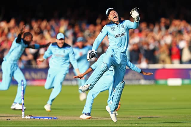 Buttler celebrates the Super Over in 2019