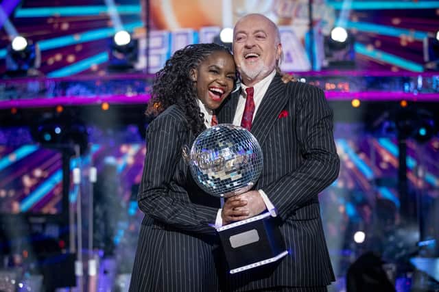 Oti Mabuse and Billy Bailey won the Glitterball trophy together in 2020 (Photo: PA)
