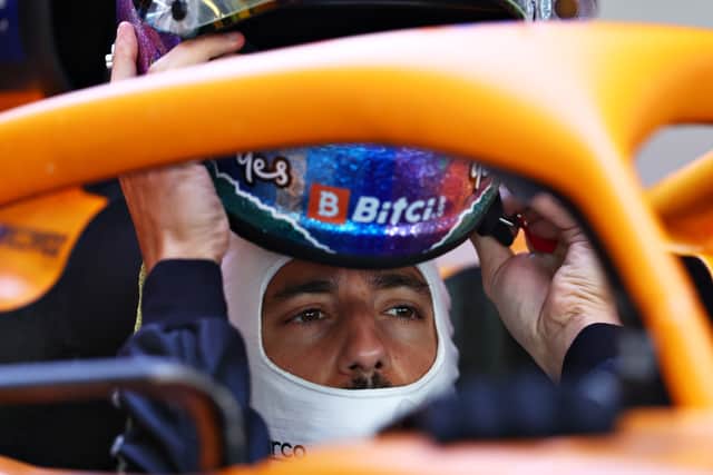 Daniel Ricciardo during testing in 2021. 