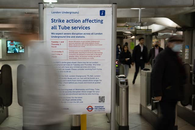Travellers in London are being warned of severe disruption to Tube services this week because of strikes by thousands of workers in a dispute over jobs, pensions and conditions. 