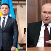 President Volodymyr Zelenskyy and President Putin have opened peace talks as the Russian invasion of Ukraine continues. (Credit Getty) 