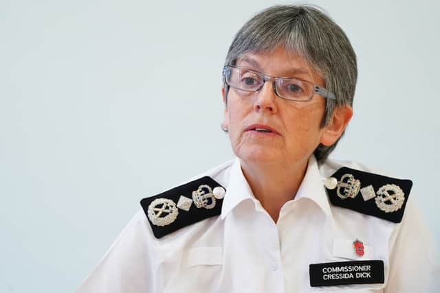 Ex-Metropolitan Police Commissioner Dame Cressida Dick (image: PA)