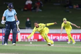 Alana King and Nat Sciver during Australia’s 12 run win over England 