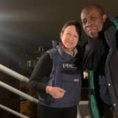Clive Myrie and Lyse Doucet have appeared together in BBC News bulletins from Kyiv (Photo: Clive Myrie / Twitter)