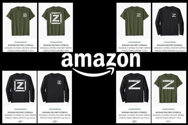 Amazon has stopped selling clothing emblazoned with the Russian military ‘Z’ symbol after it was criticised on social media (NationalWorld)