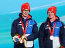 Silver medallist Neil Simpson of Team Great Britain with guide Andrew Simpson. 