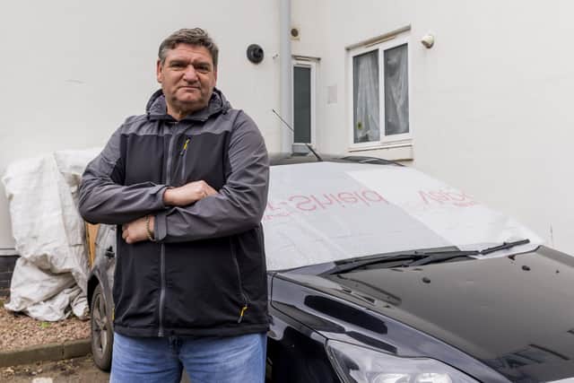 Mr Breakwell had to pay £1,000 to repair his car and replace the windscreen (Photo: Richard Breakwell / SWNS)