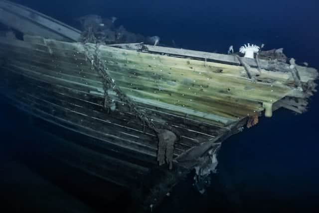 The wreckage is being protected to ensure that it is not touched or disturbed in any way (Photo: Falklands Maritime Heritage Trust / National Geographic)