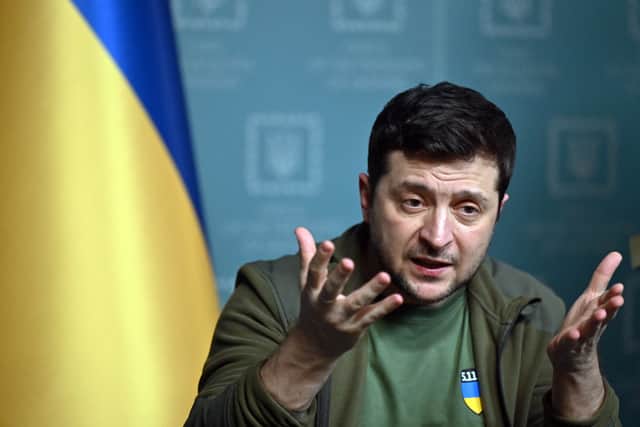 President Zelensky pictured on 3 March. (Credit: Getty) 