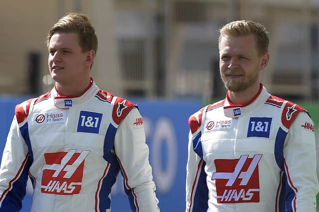 Magnussen, right, will join Mick Schumacher to make up 2022 line up for Haas