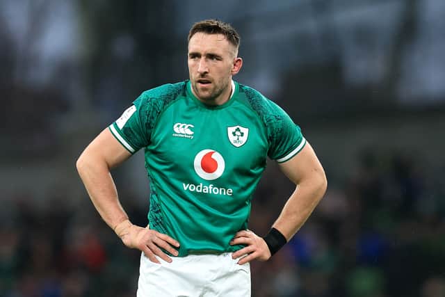Jack Conan of Ireland looks on during the Six Nations Rugby match between Ireland and Italy at Aviva Stadium on February 27