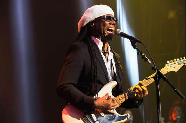 BMI Icon Award honoree Nile Rodgers performs onstage at the 2015 BMI R&B/Hip-Hop Awards at Saban Theatre.  (Photo by Lester Cohen/Getty Images for BMI)