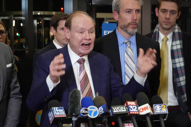 Special prosecutor Dan Webb speaking to the media at the Leighton Criminal Courts Building (Photo: Scott Olson/Getty Images)