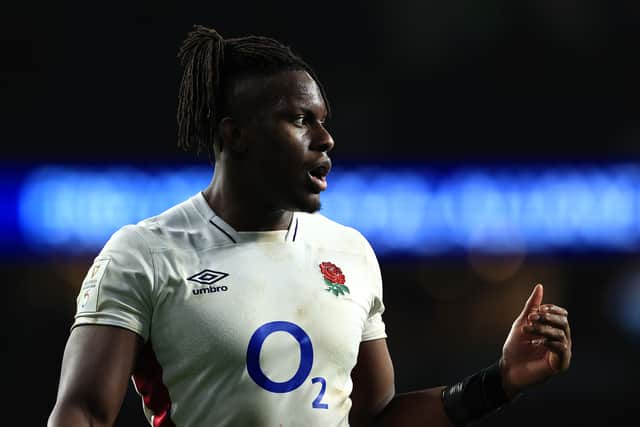 Maro itoje of England looks on during the Guinness Six Nations Rugby match between England and Ireland at Twickenham Stadium