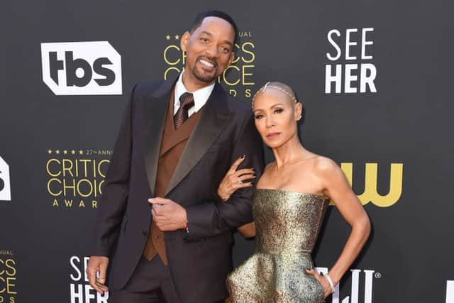 Jada Pinkett-Smith and Will Smith arrive for the 27th Annual Critics Choice Awards (Photo: VALERIE MACON/AFP via Getty Images)