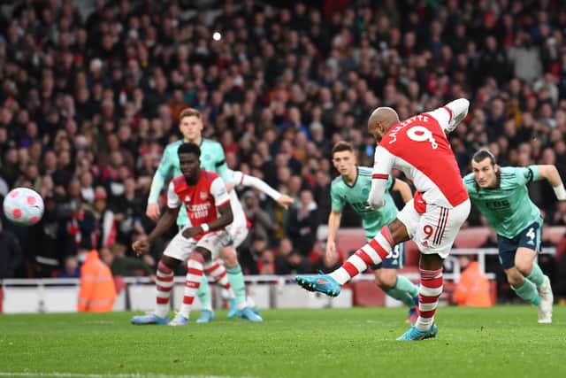 Lacazette scored the second of Arsenal’s 2-0 win over Leicester
