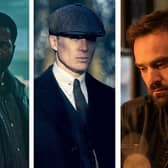 Ṣọpẹ́ Dìrísù in Gangs of London, Cillian Murphy in Peaky Blinders, and Charlie Cox in Kin (Credits: Sky; BBC; AMC)
