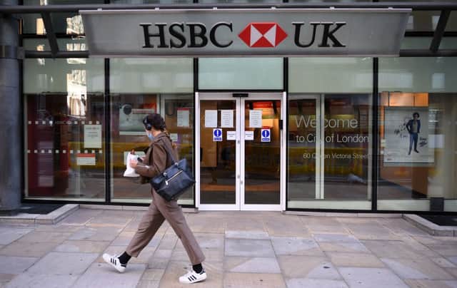 HSBC has said that it is closing a number of its branches as more and more customers opt to bank online (Photo: DANIEL LEAL/AFP via Getty Images)
