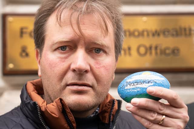 Jeremy Hunt, the fourth Conservative Foreign Secretary to be in office during Nazanin Zaghari-Ratcliffe’s internment, gave her husband Richard a pebble to symbolise the Government’s pledge to ‘leave no stone unturned’ when it came to her case (image: PA)