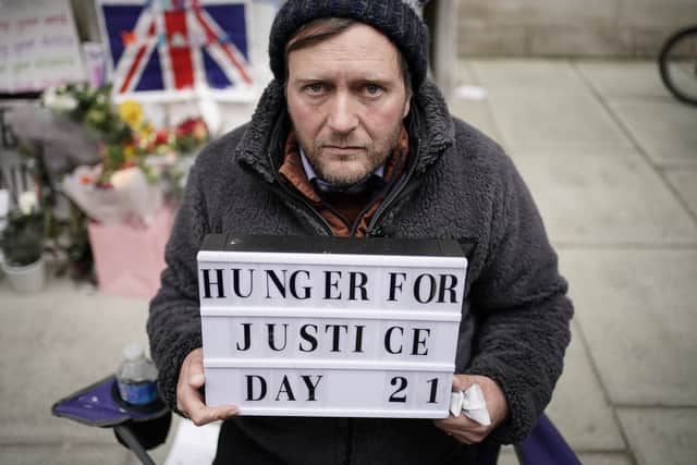 Richard Ratcliffe went on a three-week hunger strike outside the Foreign Office in London to raise awareness of his wife’s continued imprisonment in Iran (image: PA)