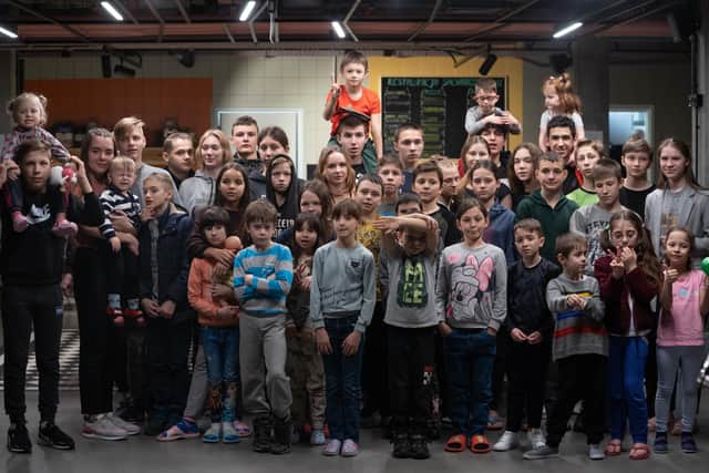 Over 40 Ukrainian orphans have been rescued and taken to safety in Znin, Poland.