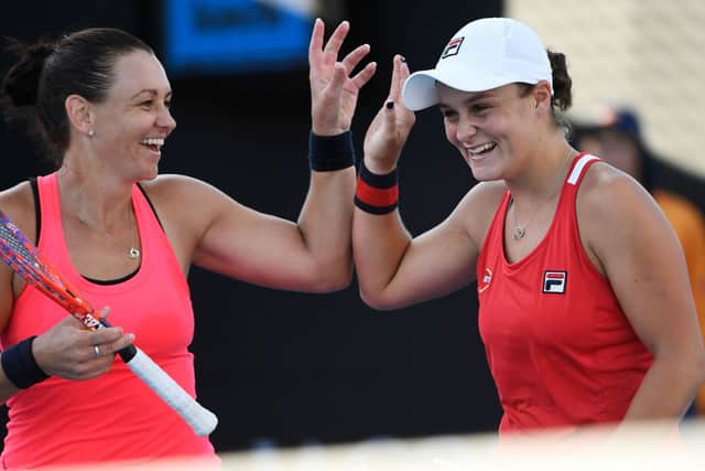 Ash Barty and doubles partner Casey Dellacqua (Photo: Jaimi Chisholm/Getty Images)