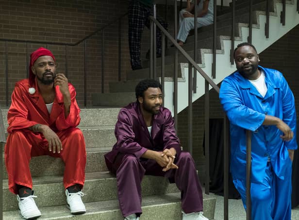 <p>LaKeith Stanfield, Donald Glover and Brian Tyree Henry star in Atlanta (Photo: FX)</p>